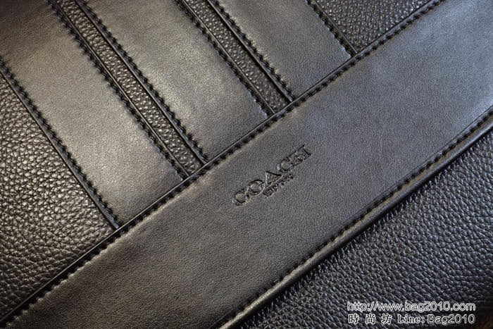 COACH蔻馳 56666 新款 男士荔枝紋信使翻蓋斜挎包  Chz1265